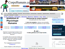 Tablet Screenshot of corpshumain.ca